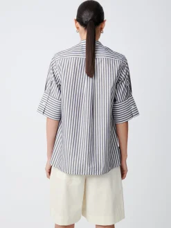 Clearance Studio Nicholson Malawi Shirt Stripe Navy