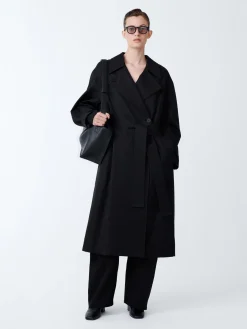 Fashion Studio Nicholson Mawer Coat Black Grape
