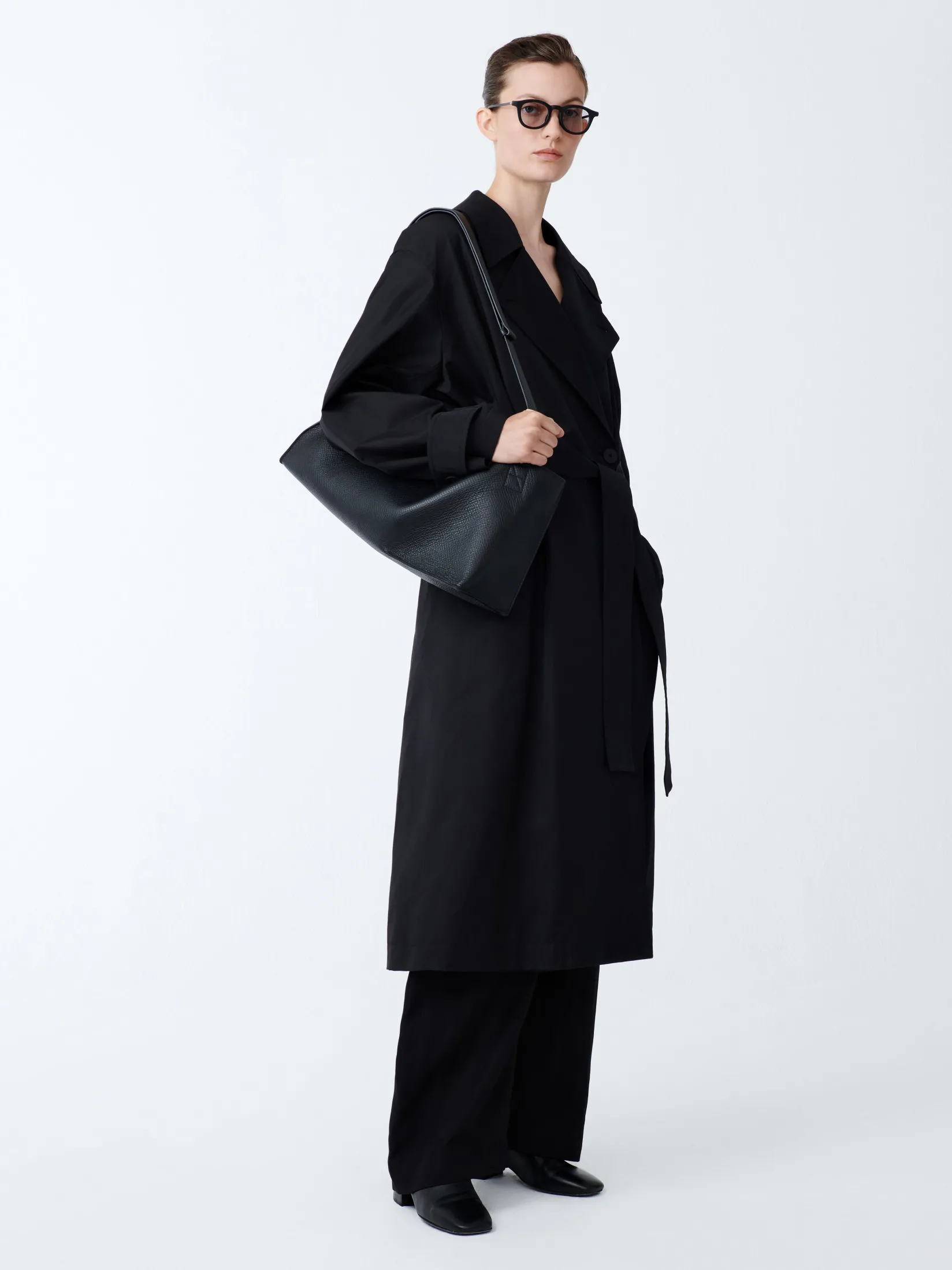 Fashion Studio Nicholson Mawer Coat Black Grape