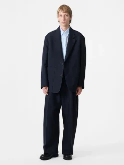 Sale Studio Nicholson Men's Conde Double Cotton Jacket Darkest Navy