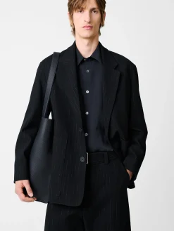 Discount Studio Nicholson Men's Conde Stripe Jacket Black