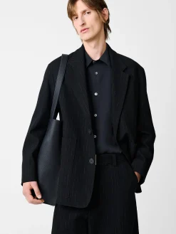 Discount Studio Nicholson Men's Conde Stripe Jacket Black