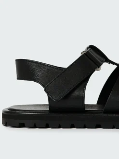 Fashion Studio Nicholson Men's Sandom Leather Sandal Black