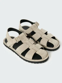 Fashion Studio Nicholson Men's Sandom Suede Sandal Rainy Day Grey