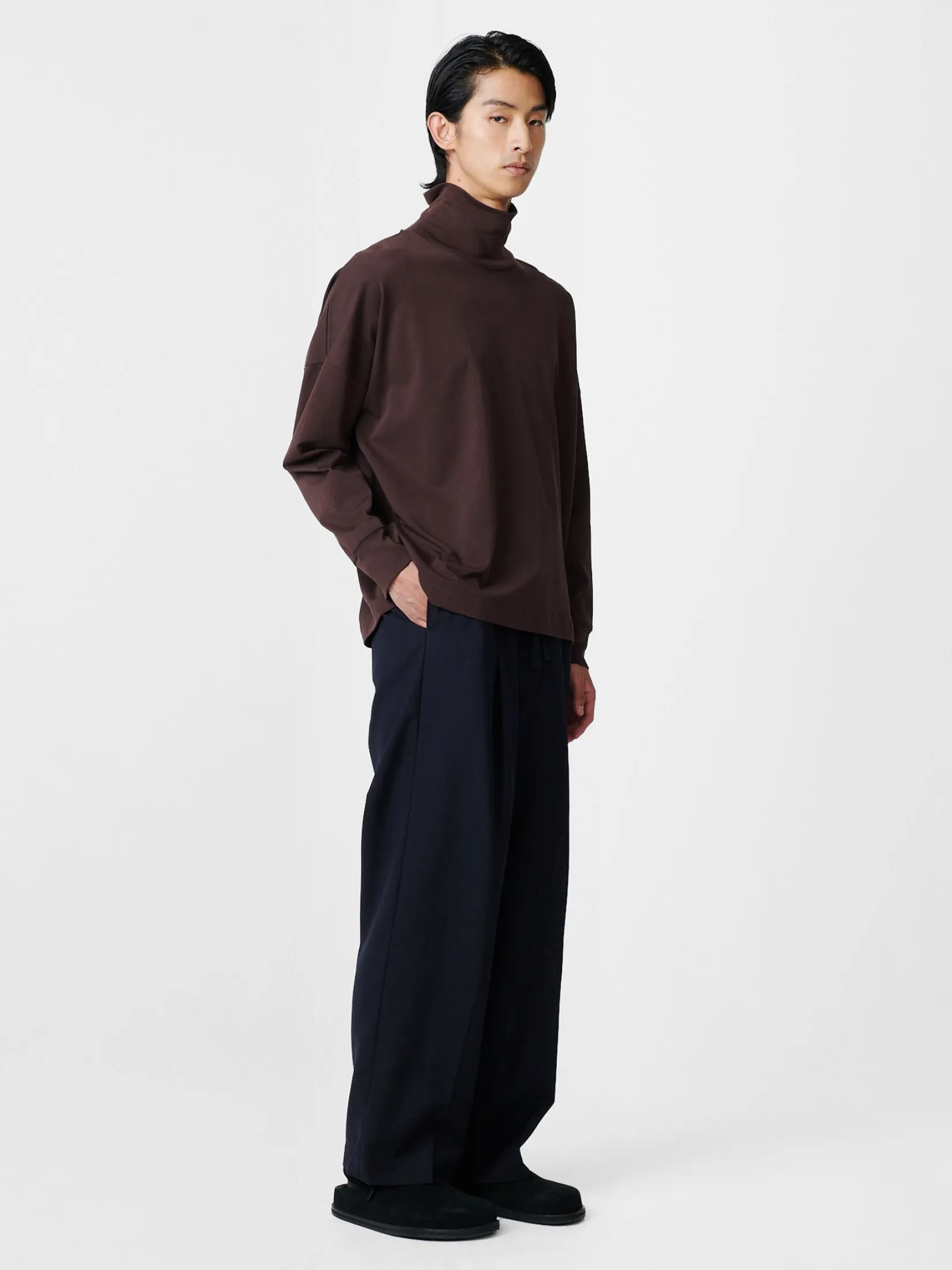 Fashion Studio Nicholson Noam Tropical Wool Pant Darkest Navy