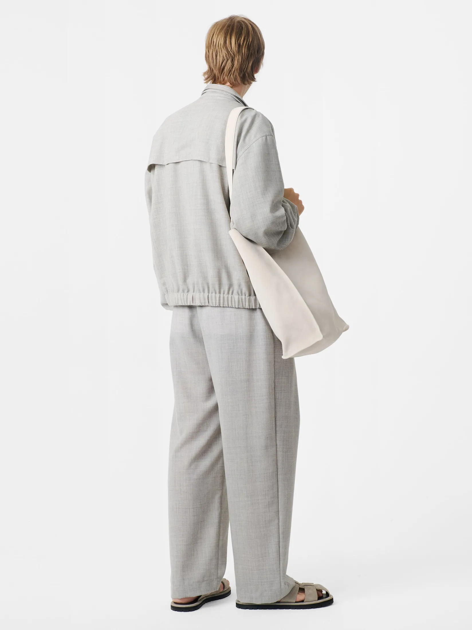 Best Studio Nicholson Noam Tropical Wool Pant Ice Melange