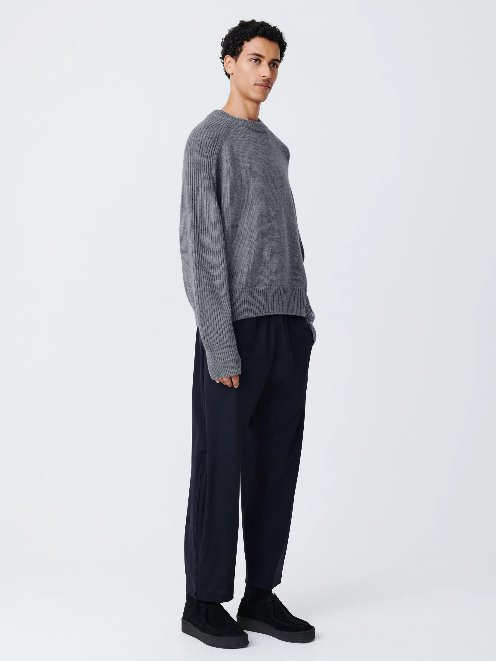Fashion Studio Nicholson Opal Tropical Wool Pant Darkest Navy
