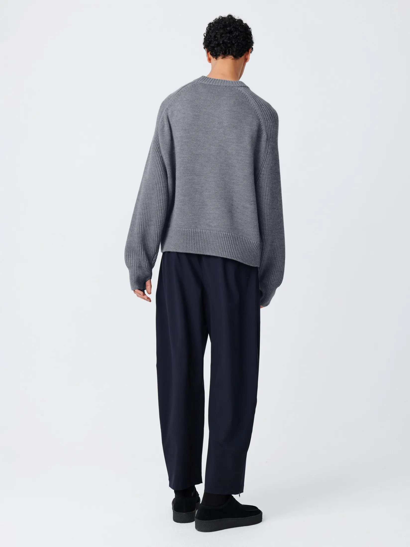 Fashion Studio Nicholson Opal Tropical Wool Pant Darkest Navy