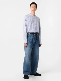 Outlet Studio Nicholson Paolo Denim Pant Worn Wash Indigo