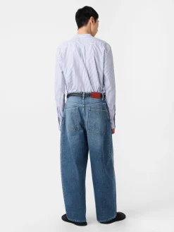 Outlet Studio Nicholson Paolo Denim Pant Worn Wash Indigo