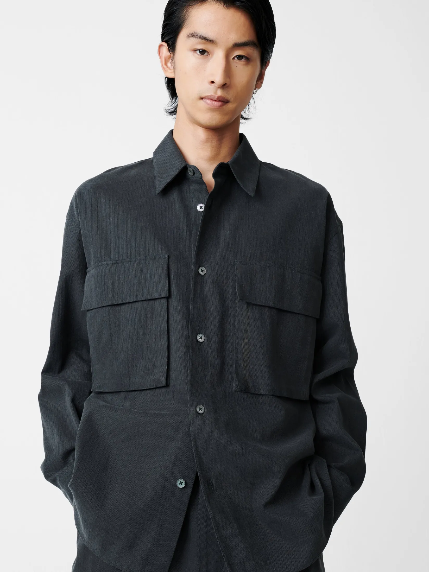 Outlet Studio Nicholson Pat Shirt Dark Fir