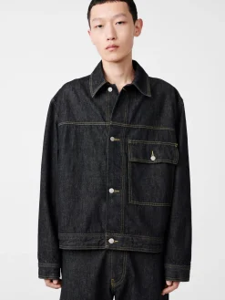 Clearance Studio Nicholson Petar Italian Denim Jacket Black
