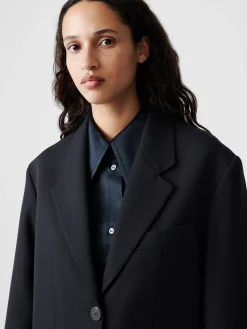 Outlet Studio Nicholson Phelps Wool Jacket Darkest Navy