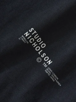 Discount Studio Nicholson Platt T-Shirt Darkest Navy