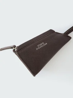 Discount Studio Nicholson Pochi Leather Pouch Conker