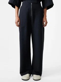 Outlet Studio Nicholson Pravin Linen Pant Darkest Navy
