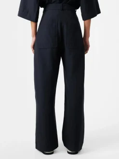 Outlet Studio Nicholson Pravin Linen Pant Darkest Navy