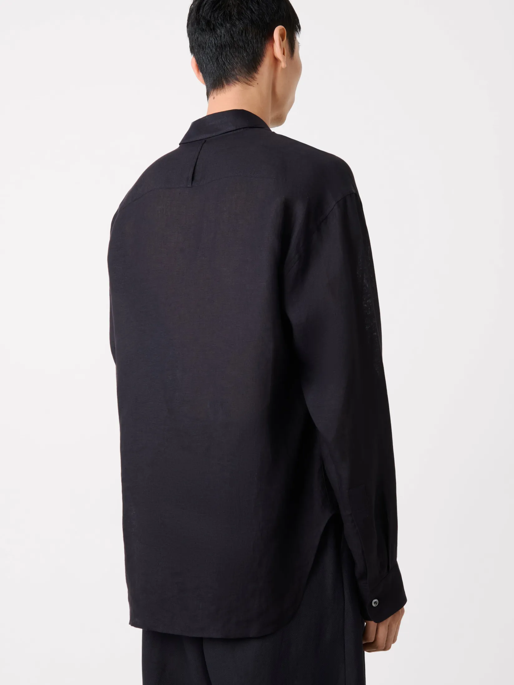 Online Studio Nicholson Rafe Linen Shirt Darkest Navy