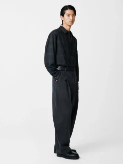 Clearance Studio Nicholson Ray Shirt Black / Chocolate Brown Check