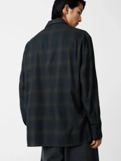 Clearance Studio Nicholson Ray Shirt Black / Chocolate Brown Check
