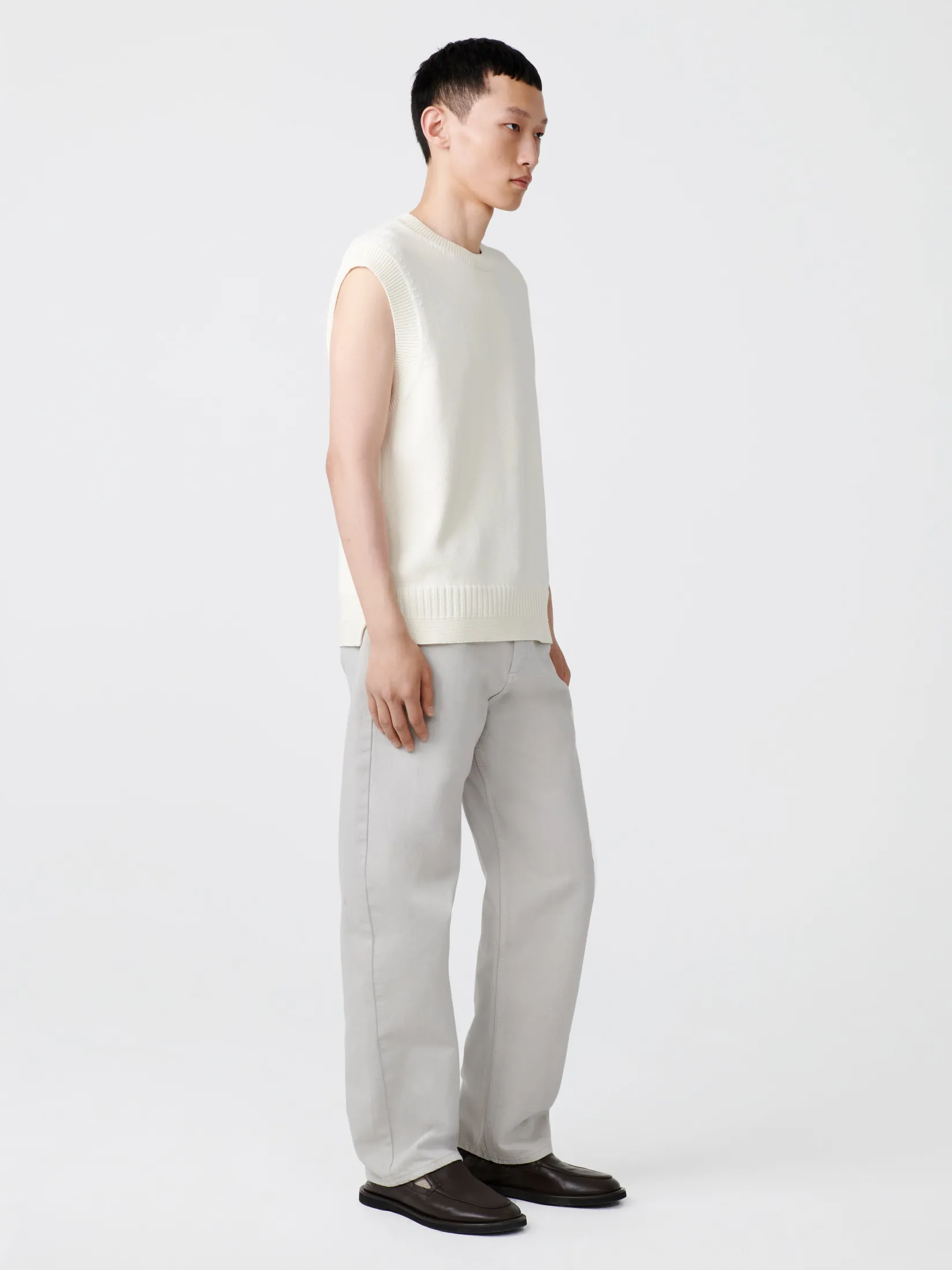 Fashion Studio Nicholson Reed Denim Pant Bone Grey