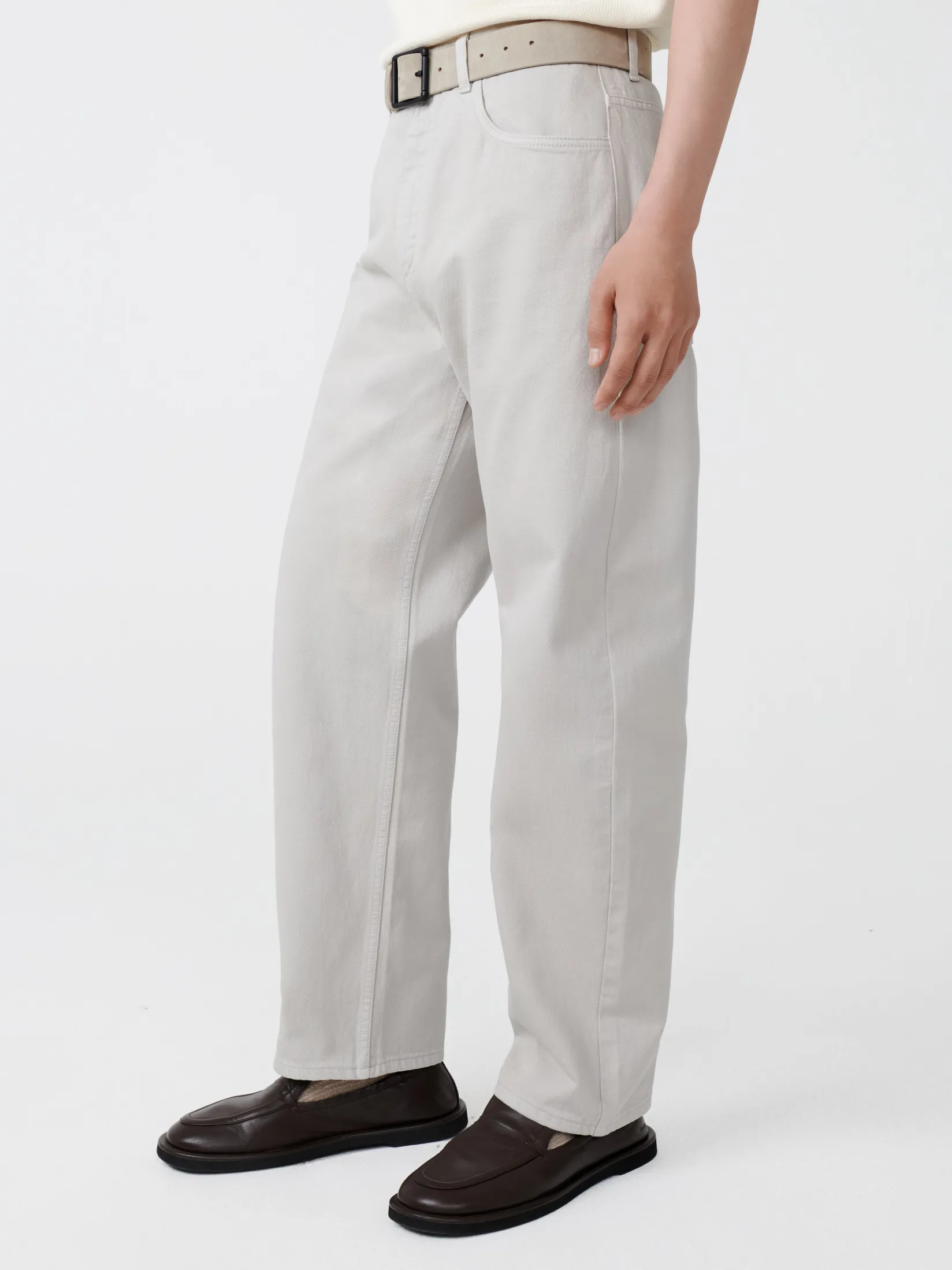 Fashion Studio Nicholson Reed Denim Pant Bone Grey