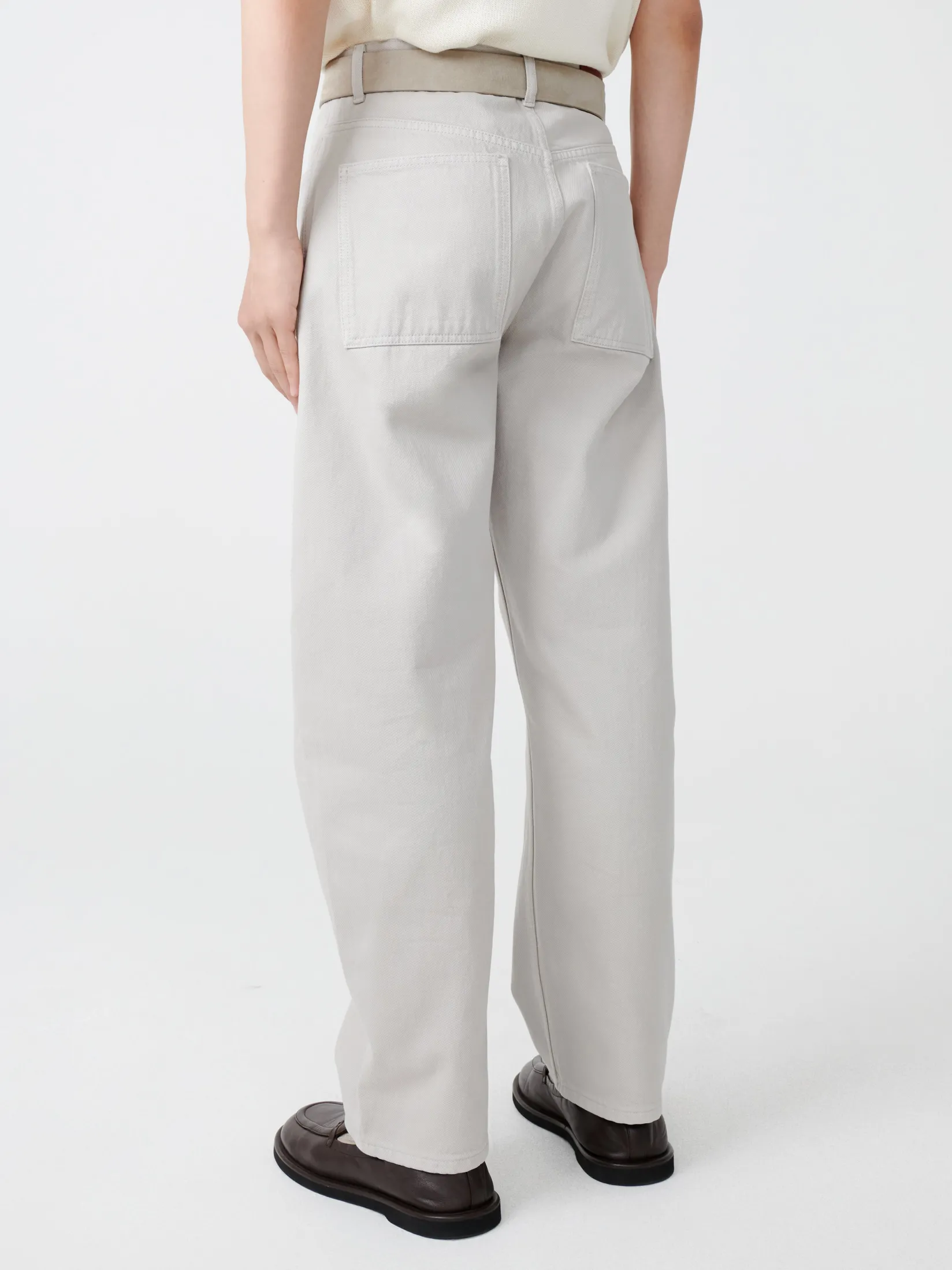 Fashion Studio Nicholson Reed Denim Pant Bone Grey