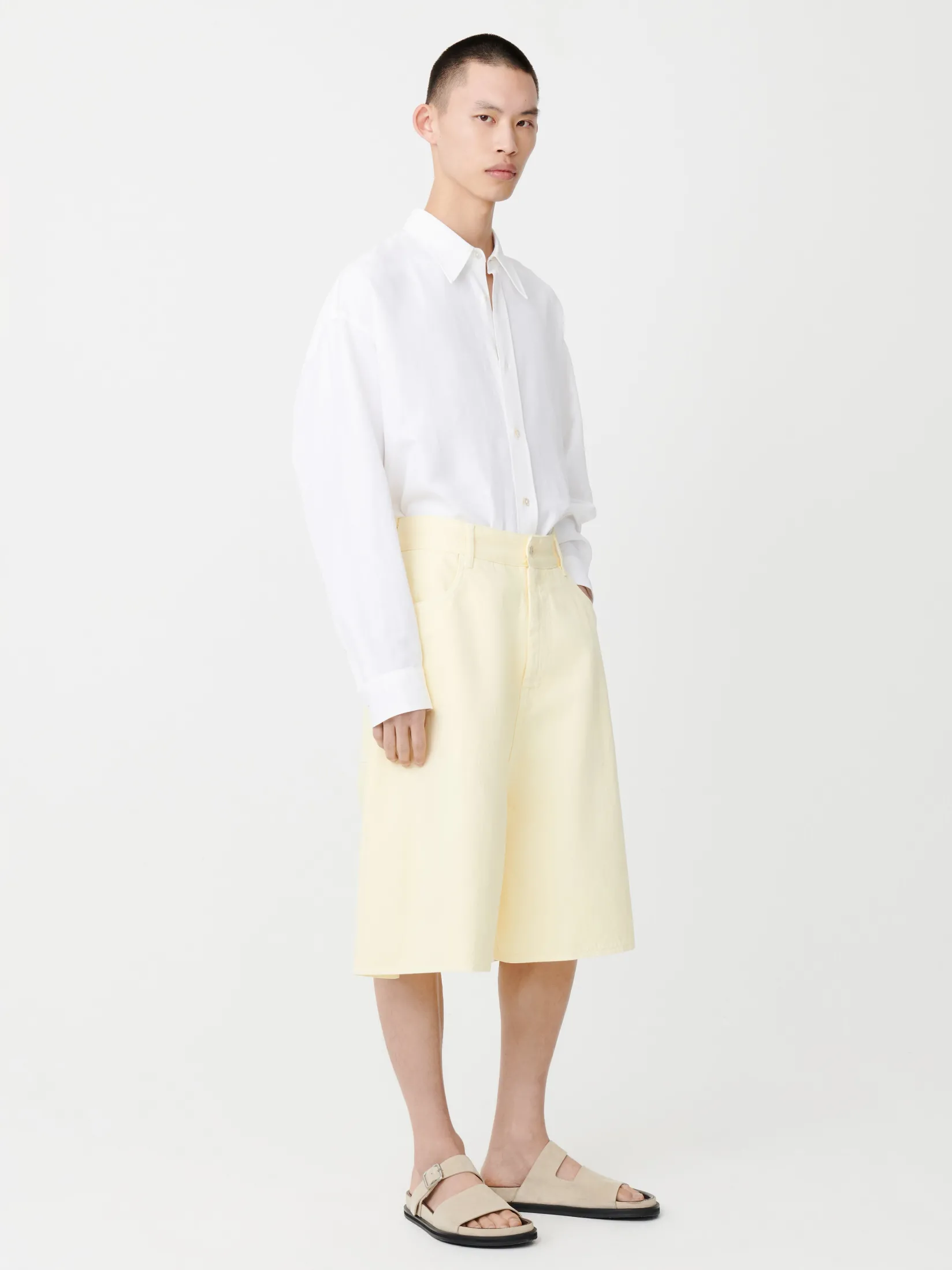 Fashion Studio Nicholson Reverse Denim Short Granita
