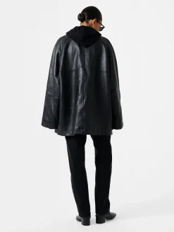 Outlet Studio Nicholson Ridger Leather Coat Black