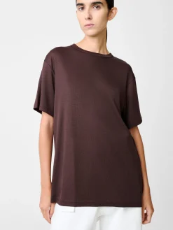 Online Studio Nicholson Rond T-shirt Chocolate Brown
