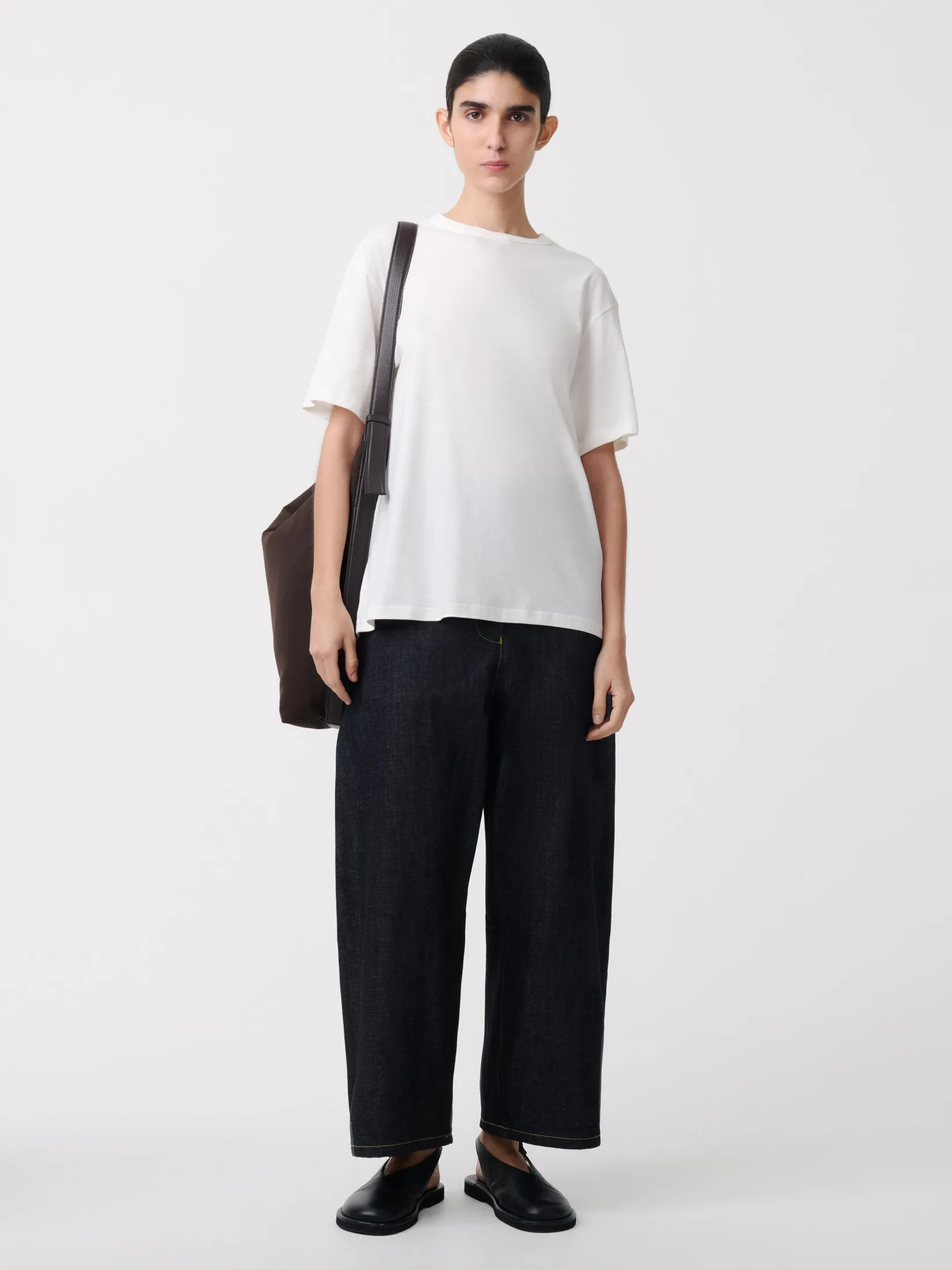 Sale Studio Nicholson Rond T-Shirt Parchment