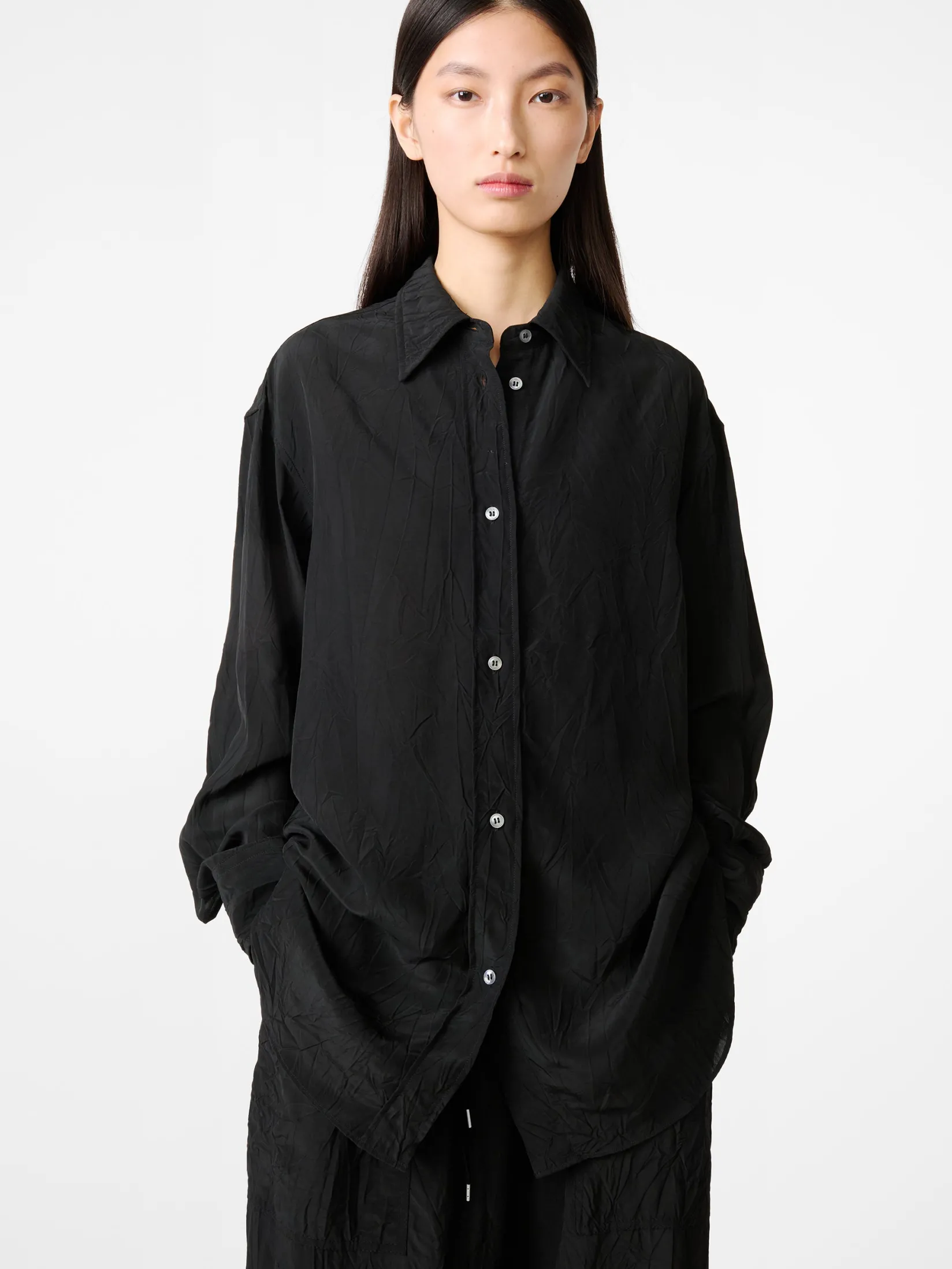 Best Studio Nicholson Rouen Shirt Black