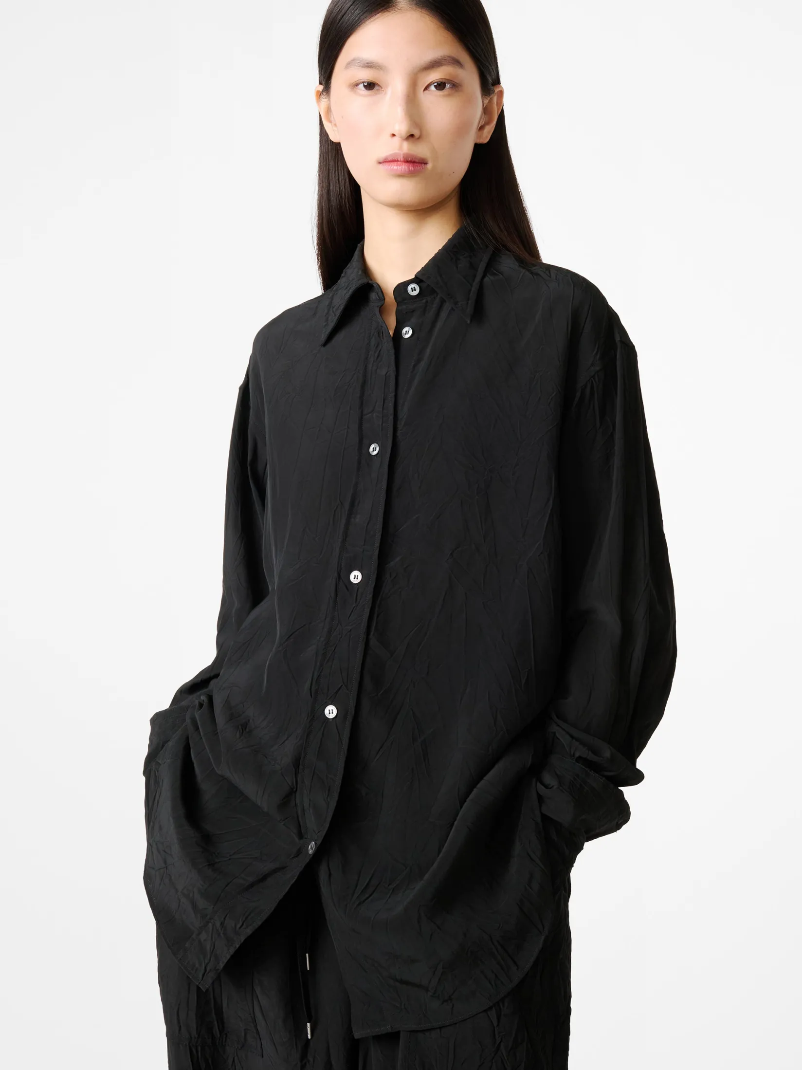 Best Studio Nicholson Rouen Shirt Black