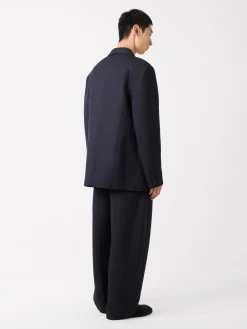Fashion Studio Nicholson Roversi Linen Jacket Darkest Navy