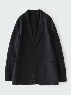 Fashion Studio Nicholson Roversi Linen Jacket Darkest Navy