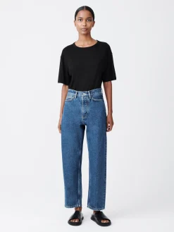 Sale Studio Nicholson Ruthe Denim Pant Beach Fade
