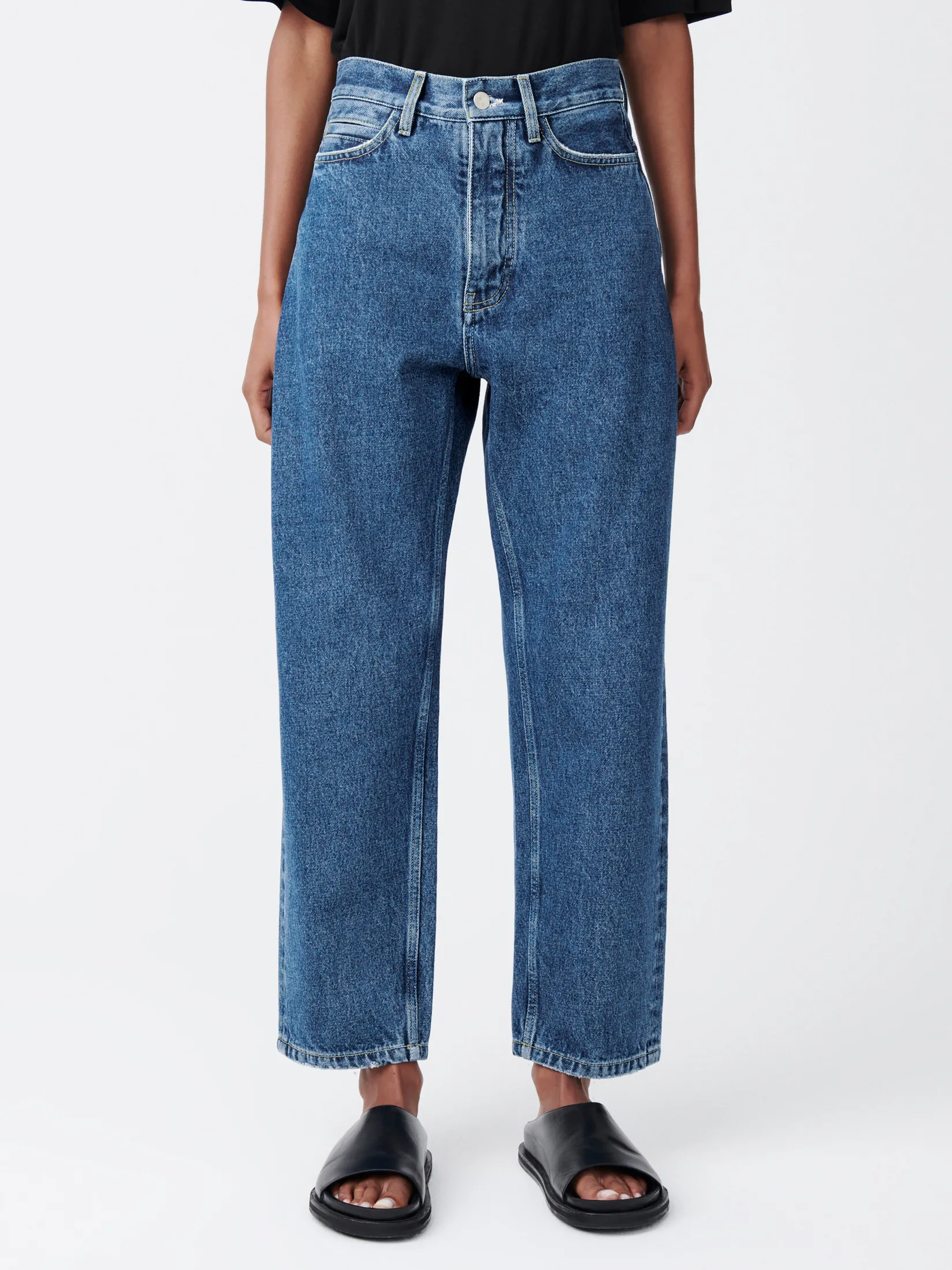 Sale Studio Nicholson Ruthe Denim Pant Beach Fade