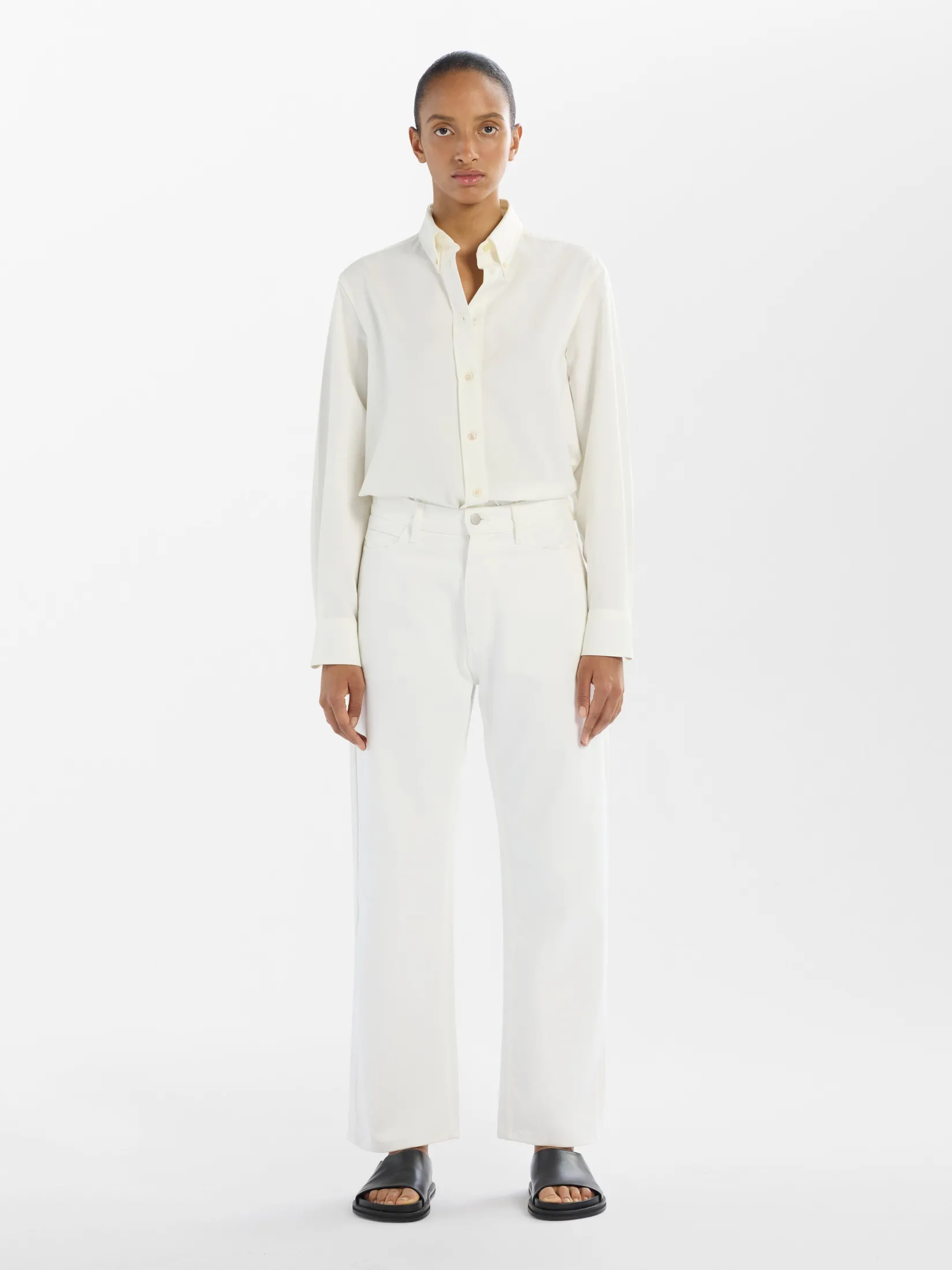 Best Studio Nicholson Ruthe Denim Pant Optic White