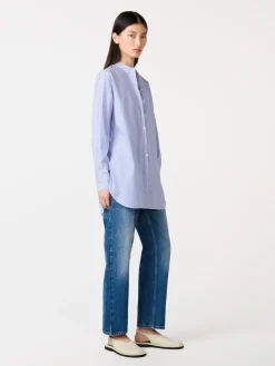 Online Studio Nicholson Ruthe Denim Pant Worn Wash Indigo