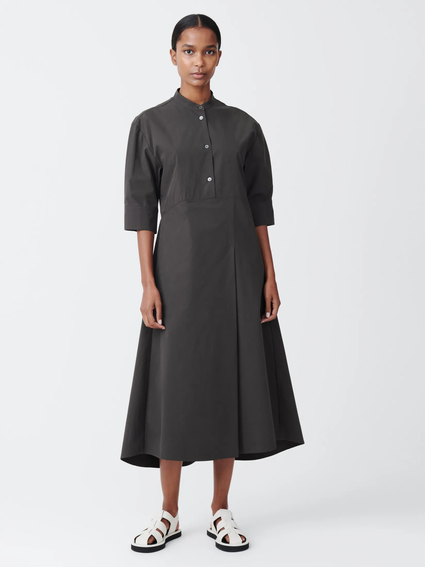 Online Studio Nicholson Sabo Cotton Dress Asphalt