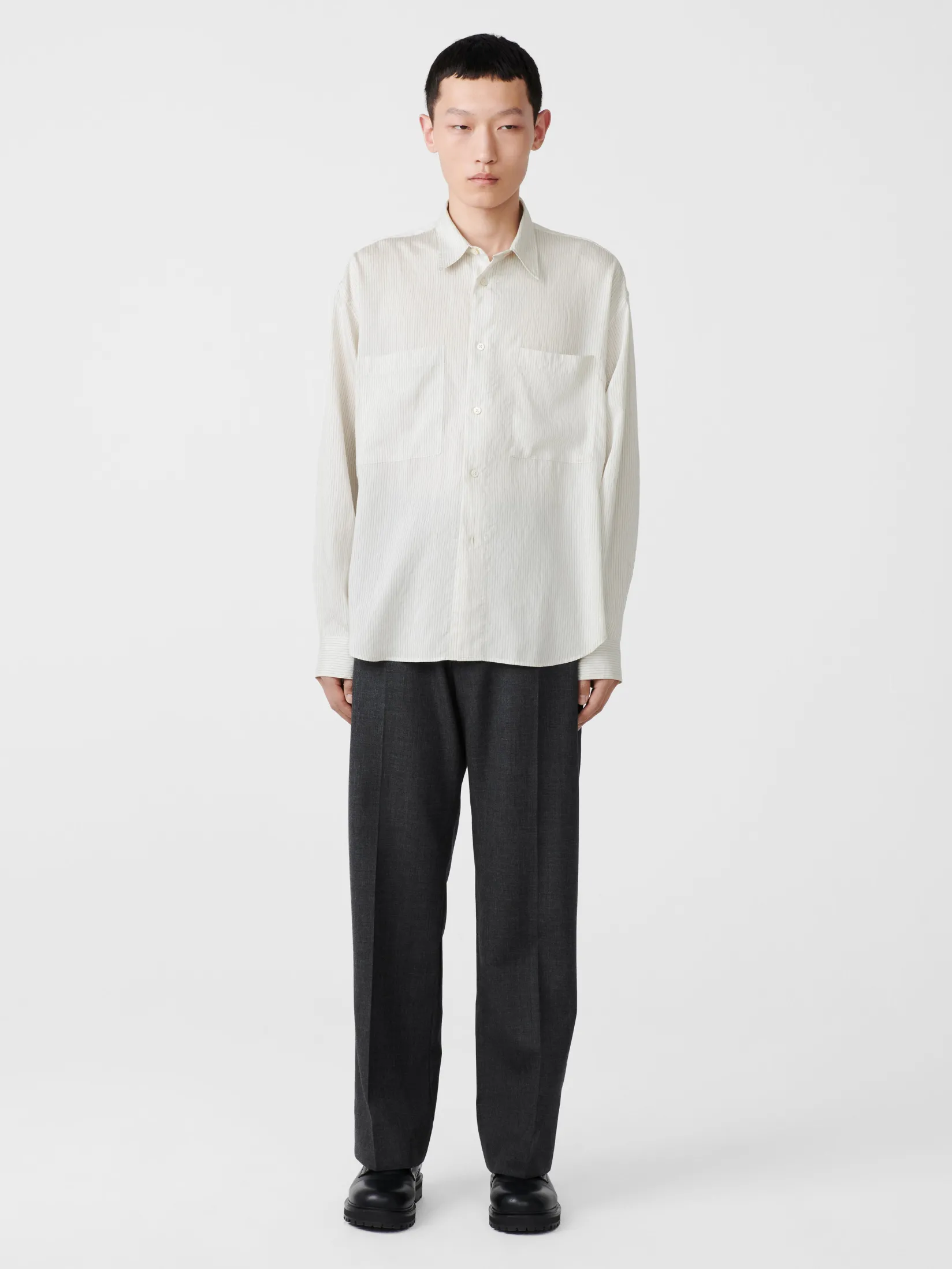 Online Studio Nicholson Salin Shirt Stripe Black