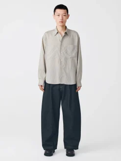 Clearance Studio Nicholson Salin Shirt Pebble Black