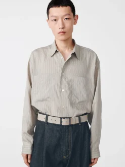 Clearance Studio Nicholson Salin Shirt Pebble Black