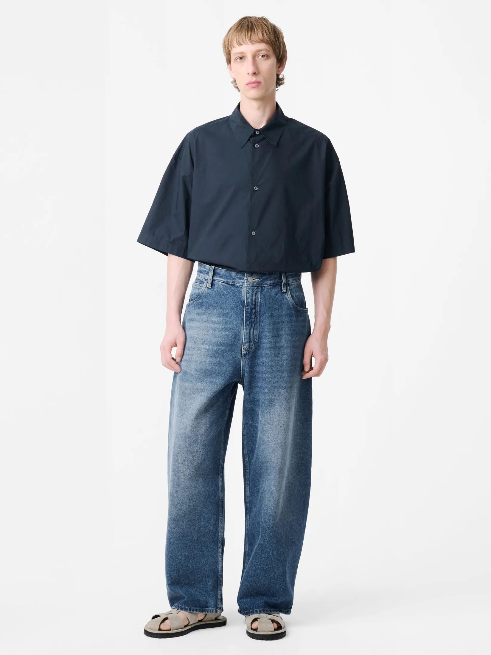 Hot Studio Nicholson Sanko Shirt Darkest Navy