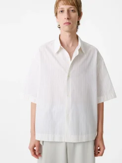 New Studio Nicholson Sanko Shirt Parchment Stripe