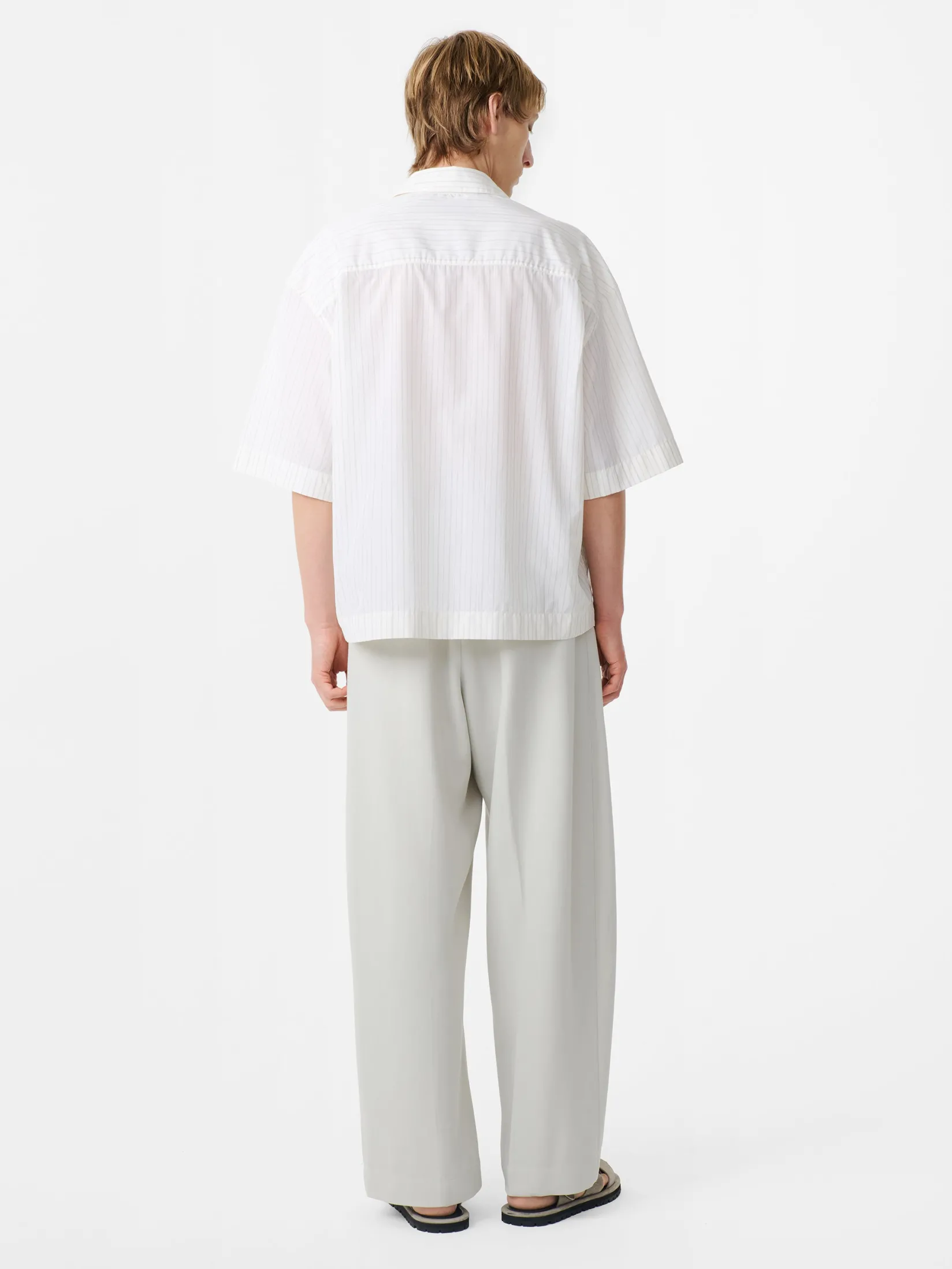 New Studio Nicholson Sanko Shirt Parchment Stripe