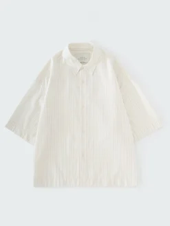 New Studio Nicholson Sanko Shirt Parchment Stripe