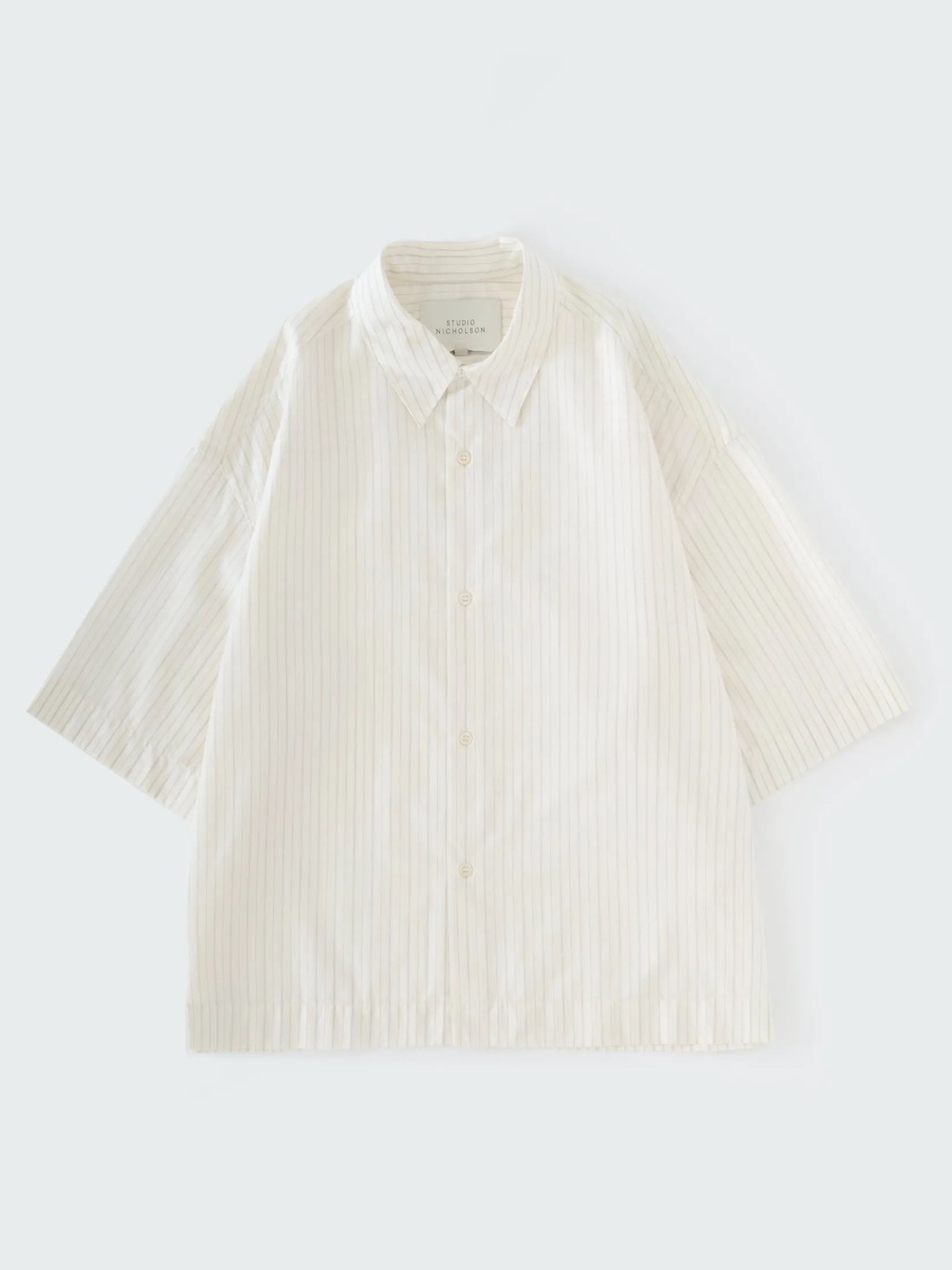 New Studio Nicholson Sanko Shirt Parchment Stripe