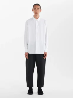 New Studio Nicholson Santo Cotton Shirt Optic White