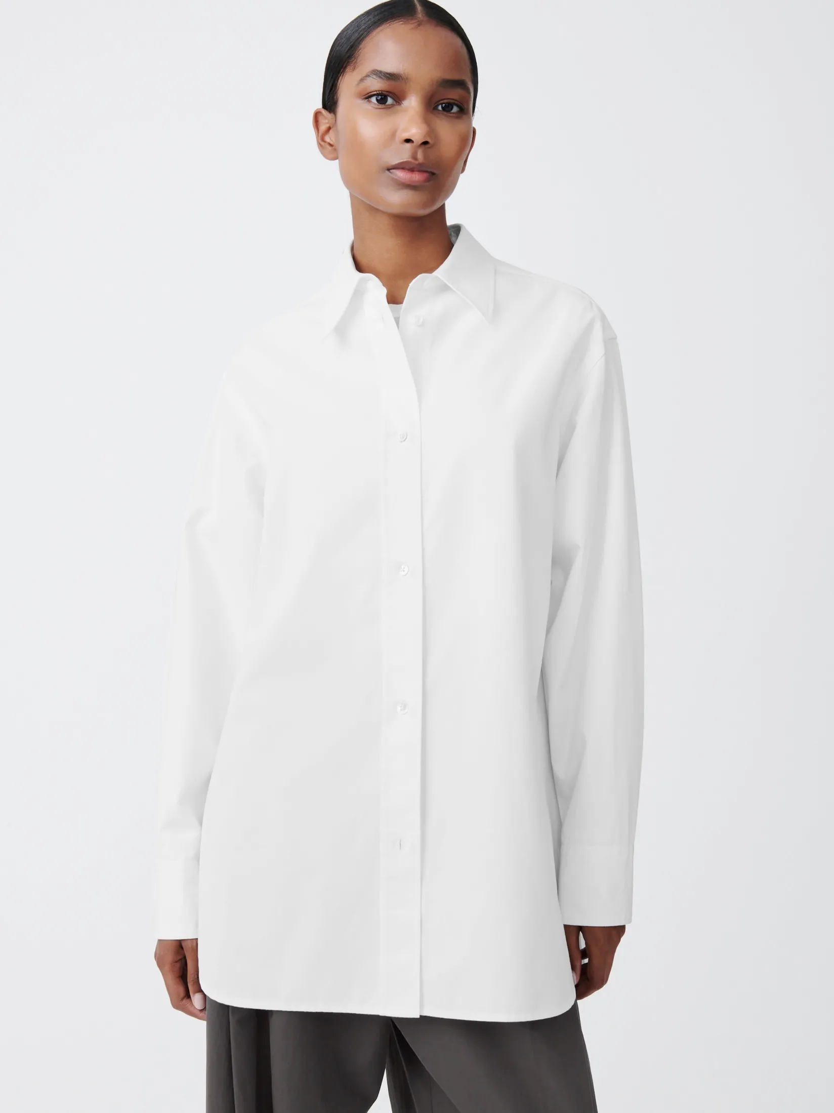 Discount Studio Nicholson Santos Oxford Shirt Optic White